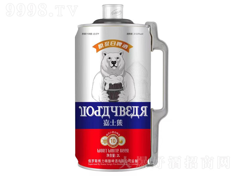 嘉士熊俄式小麦白啤酒【10° 2L】